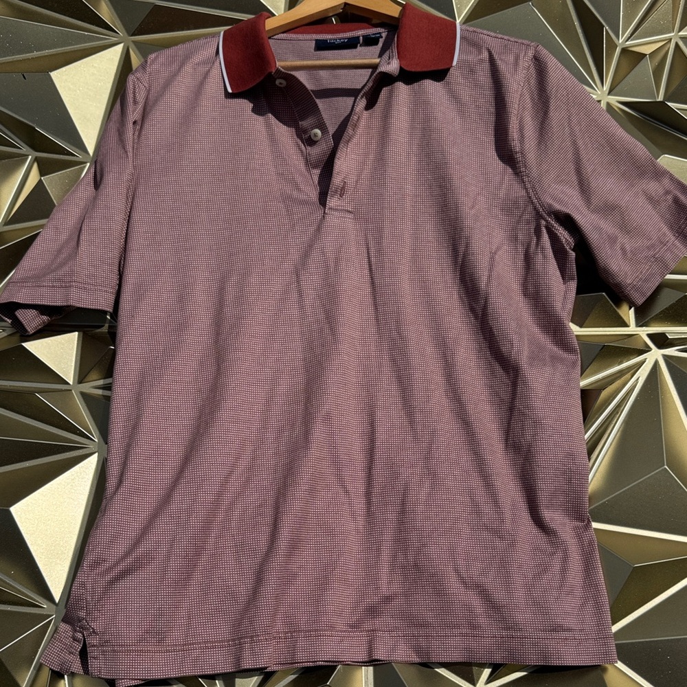 Men's Short-Sleeve Polo in Burt‎ orange  with Contrast Collar